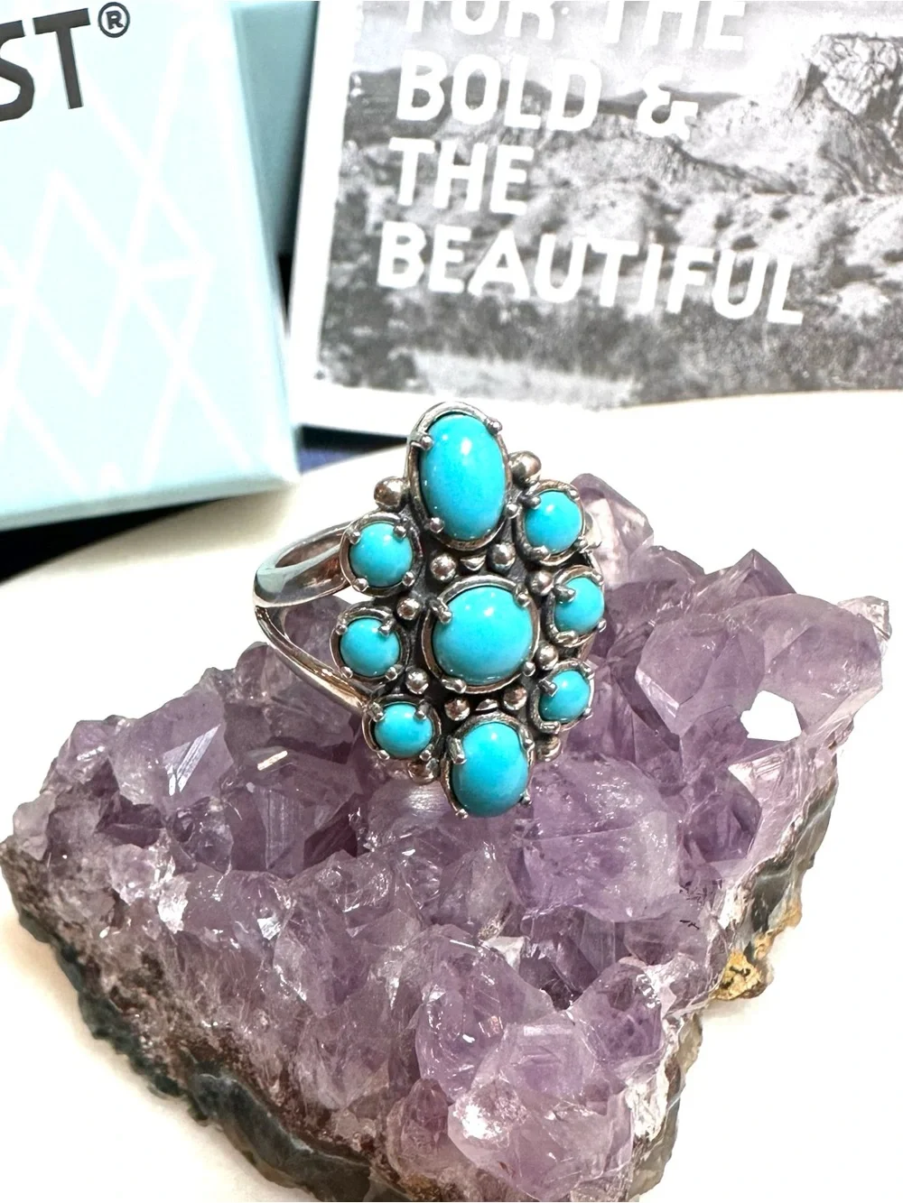 Carolyn Pollack ~ American West Sterling Silver Sleeping Beauty Turquoise Ring